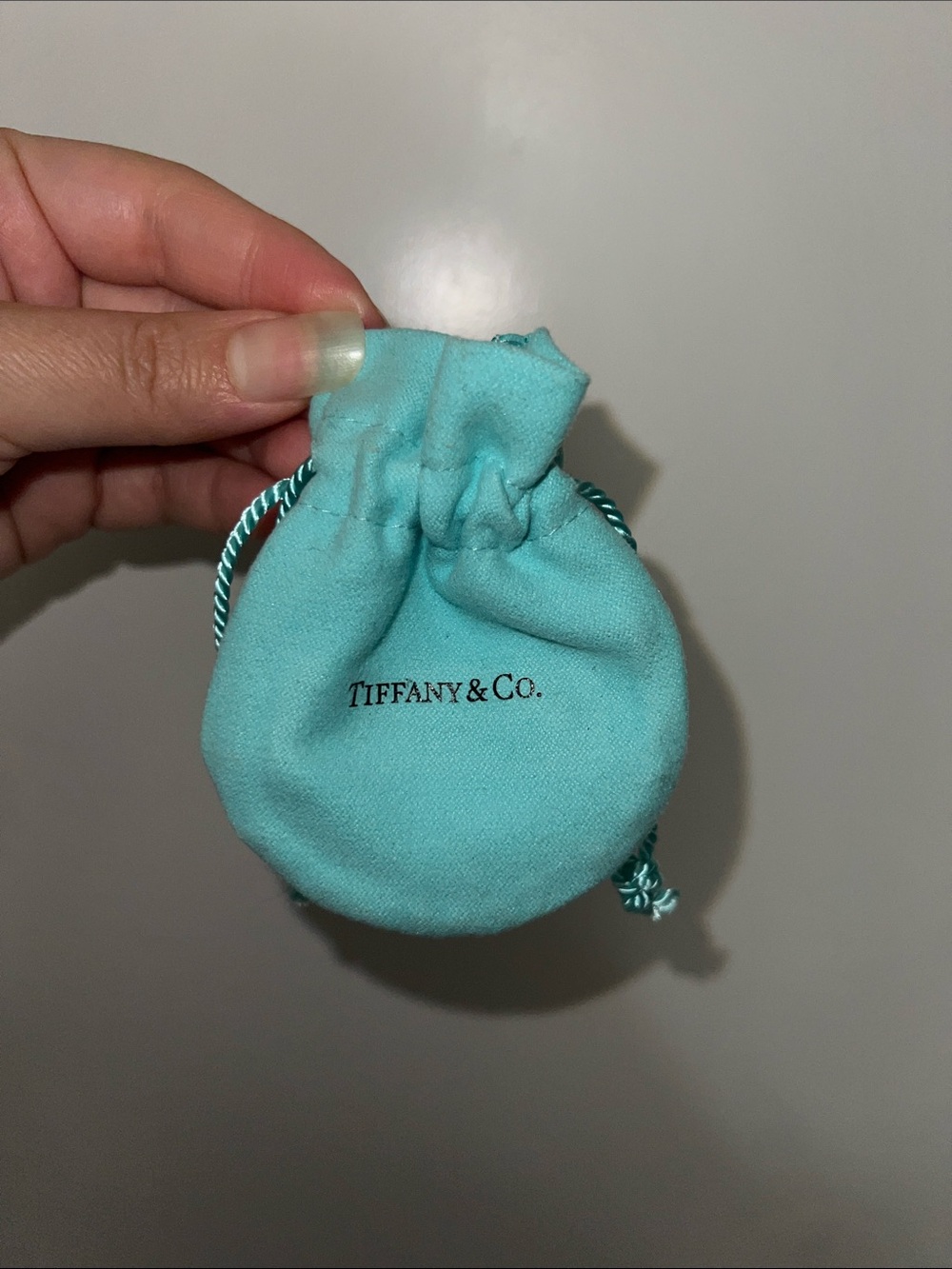 Tiffany & Co. Robin's Egg Blue Drawstring Jewelry Pouch